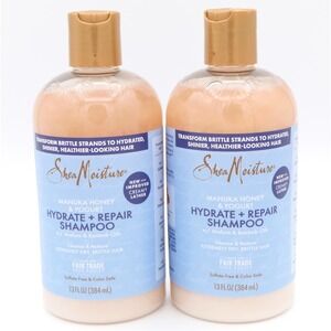 Shea Moisture Hydrate & Repair Shampoo 2 Pack 13 oz Ea w/ Manuka Honey & Yogurt